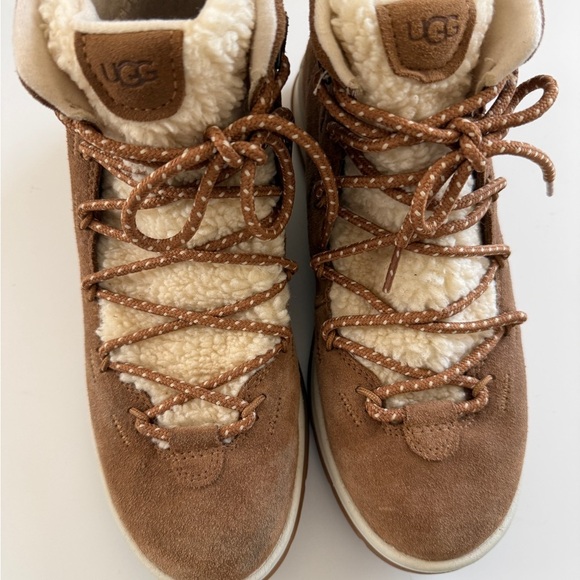 Ugg Lakesider Heritage Women's Brown Ankle Booties Suede Shearling 10 - Picture 6 of 15